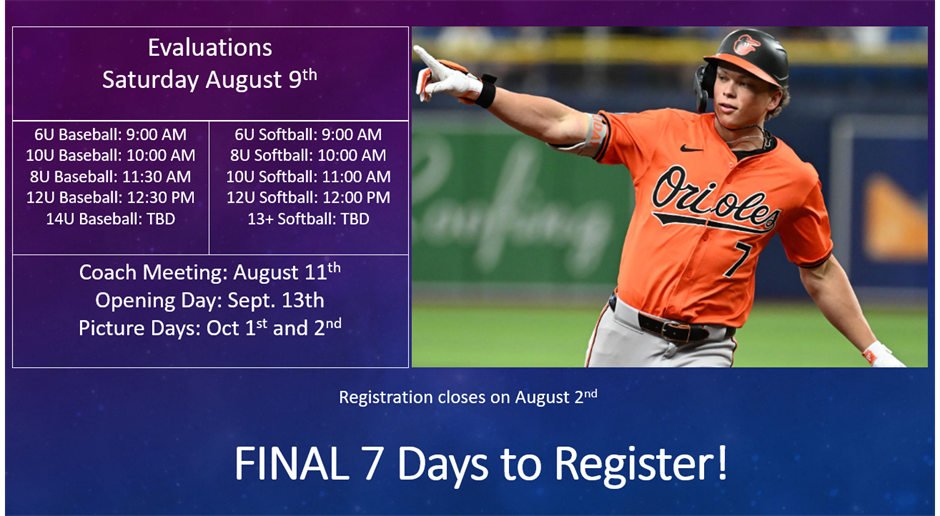 REGISTER NOW!!