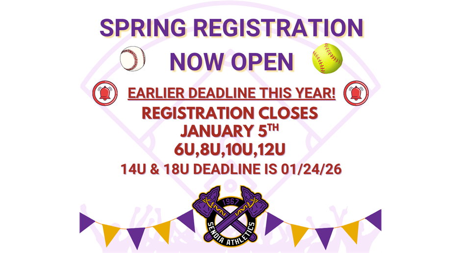Spring Registration NOW OPEN